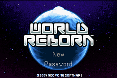 World Reborn (Homebrew) — Title screen